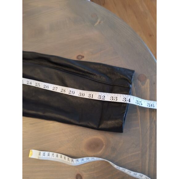 Wilson Leather jacket Men's Size XL Black Collared Full zip Pockets Lined Coat - Picture 13 of 16